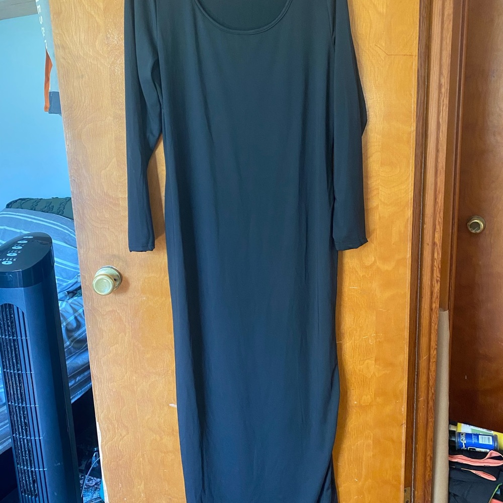 Elegant Black Long Sleeve Dress